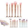 Wunderschönes Meerjungfrauen-Make-up-Pinselset mit Nylonborsten für makellosen Auftrag und stilvolles Design