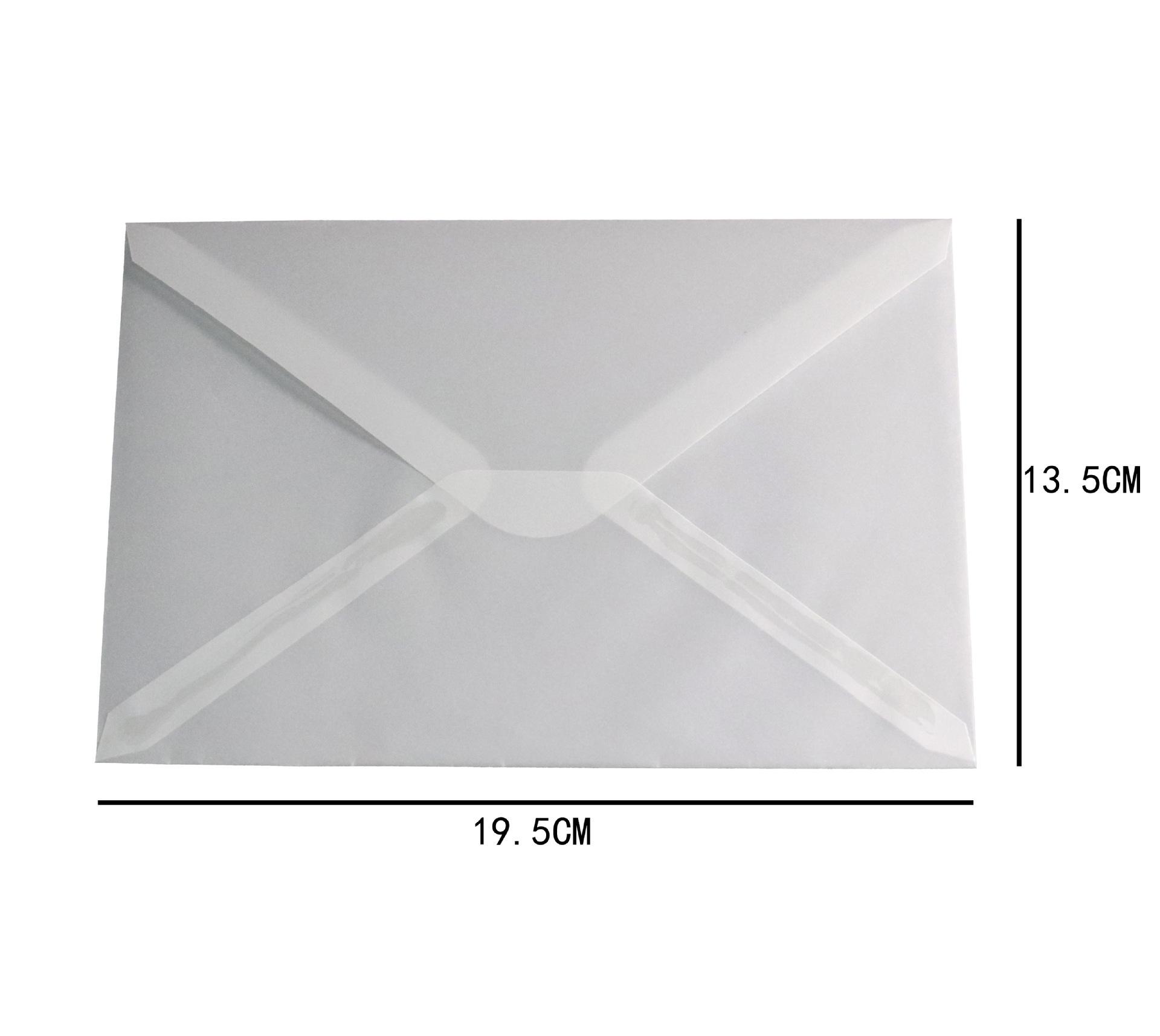 Transparent 120G Sulfuric Paper Envelopes Kraft for Greeting Cards & Invitations