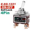 Self Reset/Self-locking Rocker Switch 2/3/4/6/8/9/12Pin Copper Pin Toggle Switch High Current 32A 250VAC Power Button Switch