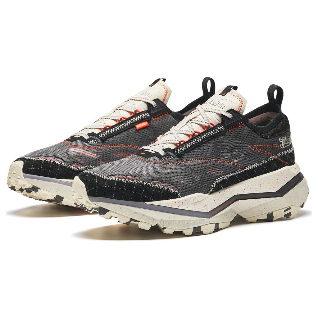 Anta Falcon 1 Black Dragon Shock Absorbing Height Increasing Wear Resistant Breathable Low Top Running Shoes Men sneaker Beige 112426607AS-3