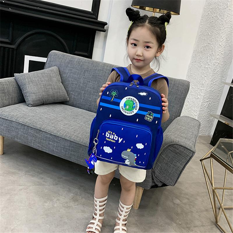 Kreskówkowy Dinozaur Dzieci Ochrona Kręgosłupa Lekki Tornister Szkolny Przedszkolny Chłopcy Dziewczynki Uroczy Plecak Torba o Dużej Pojemności