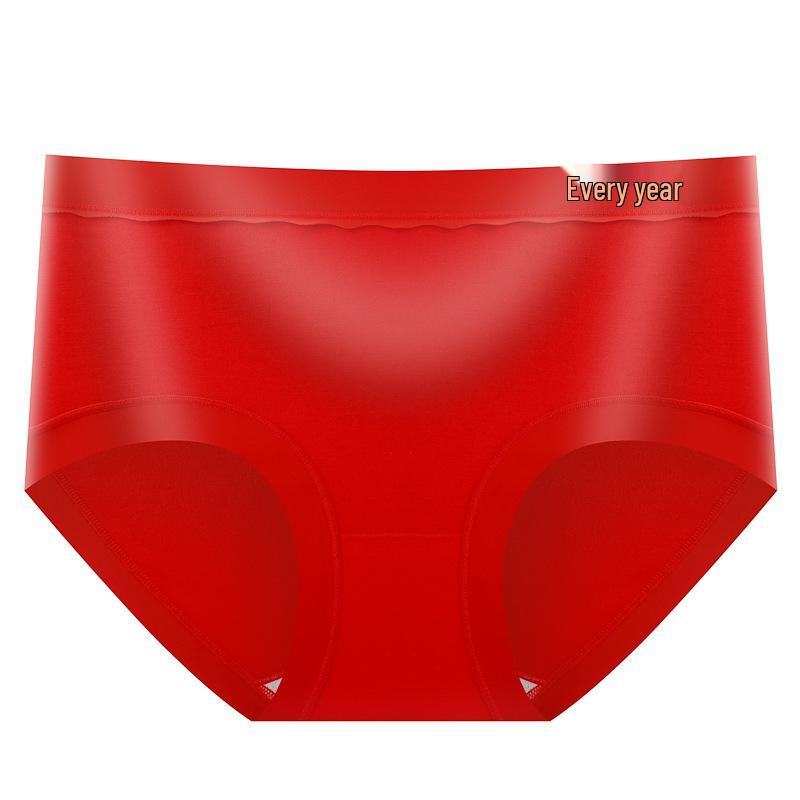 Year of the Snake Women s Pure Cotton Red Triangle Underwear - Plus Size Wedding Collection M (80-100 lbs)