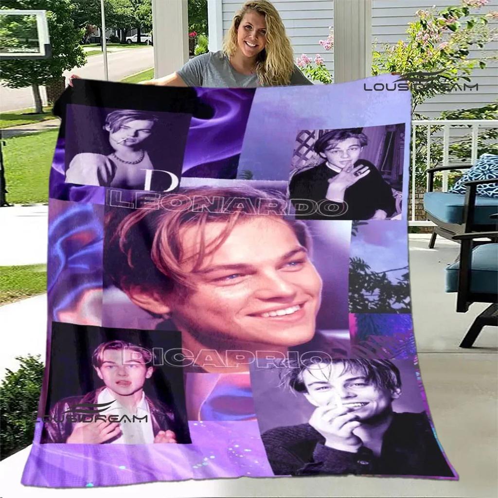 Coperta stampata Titanic Leonardo DiCaprio Coperta calda morbida e confortevole per casa viaggio letto coperta da picnic regalo di compleanno