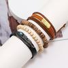 Foreign trade new retro feather combination set bracelet multi-layer DIY beaded leather bracelet ethnic style bracelet accessories