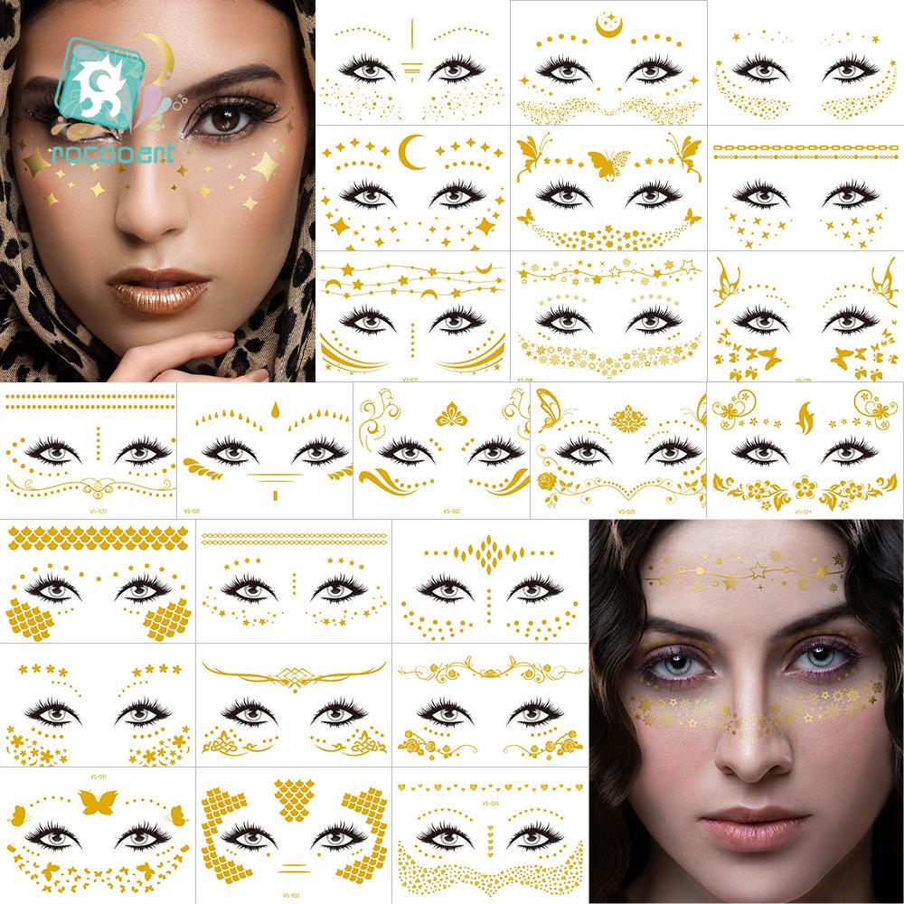Trendy European Music Festival Waterproof Face Tattoos & Freckle Stickers