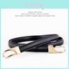 Leather Women Belt With Adjustable Buckle For Casual Dress And Pants
