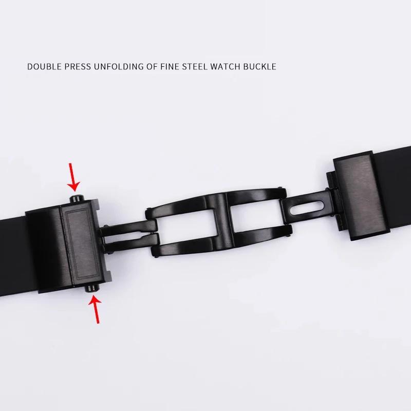 For Athens Observation Navigation 1183 Men Women Waterproof For Ulysse Nardin Silicone Rubber Watchband 25mm-12mm Watch Straps