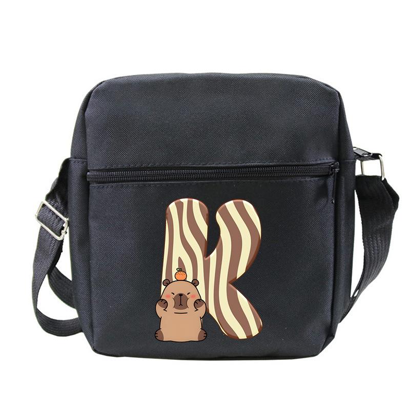 New Kapibara 26 letter printed messenger bag student children multi-functional leisure portable bag