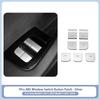 Heenvn For Tesla Model 3 2017-2023 Model Y 2021-2024 11Pcs Window Lift Button ABS Door Lock Switch Cover Trim Patch Car Interior
