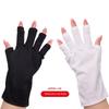 Wholesale Nail Tools Anti-ultraviolet Uv Gloves Sun Black Half Exposed Fingertips Phototherapy Gloves Short Section Nail Tools