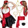 with Necklace Pirate Costume Accessories Eye Mask Halloween Pirate Cosplay  Adult