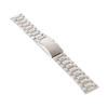 Leisure Watchbands Stainless Steel Unisex Watch Band Strap Straight Snaps Bracelet 18mm 20mm 22mm