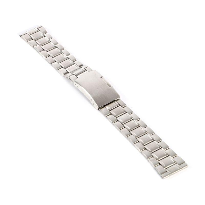 Leisure Watchbands Stainless Steel Unisex Watch Band Strap Straight Snaps Bracelet 18mm 20mm 22mm