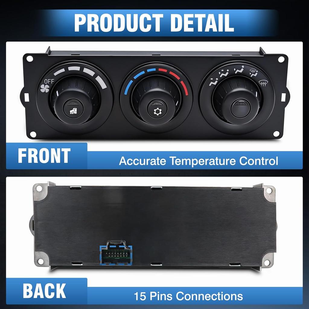 HVAC A/C Control Panel, AC Heater Climate Control Panel Compatible with Kenworth Truck 2006-2025, Replaces F21-1013-21-000 (General)