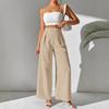 Women's Fashionable Casual Wide Leg Pants And High Waisted Pants