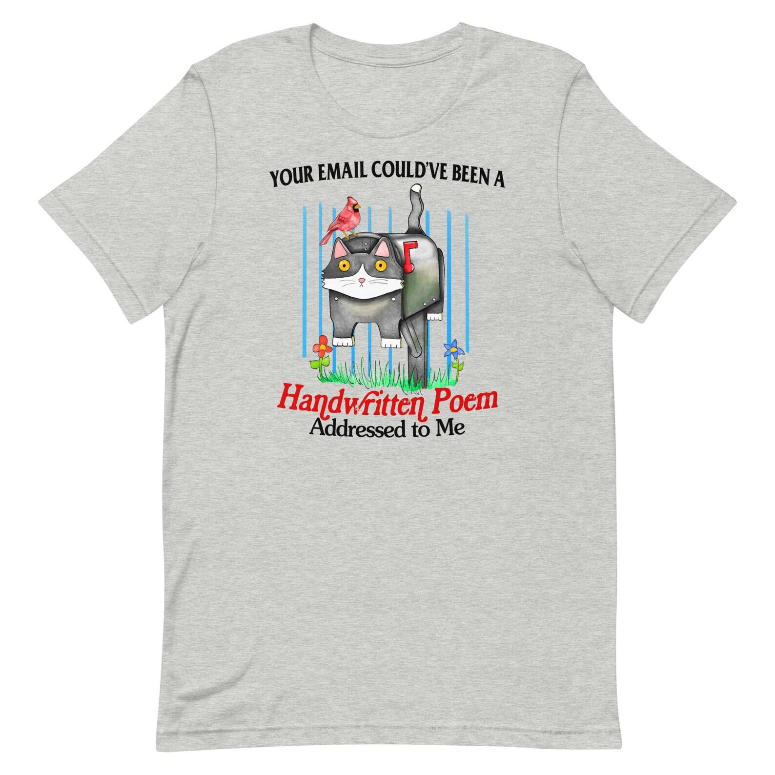 Handwritten Poem Unisex t-shirt L