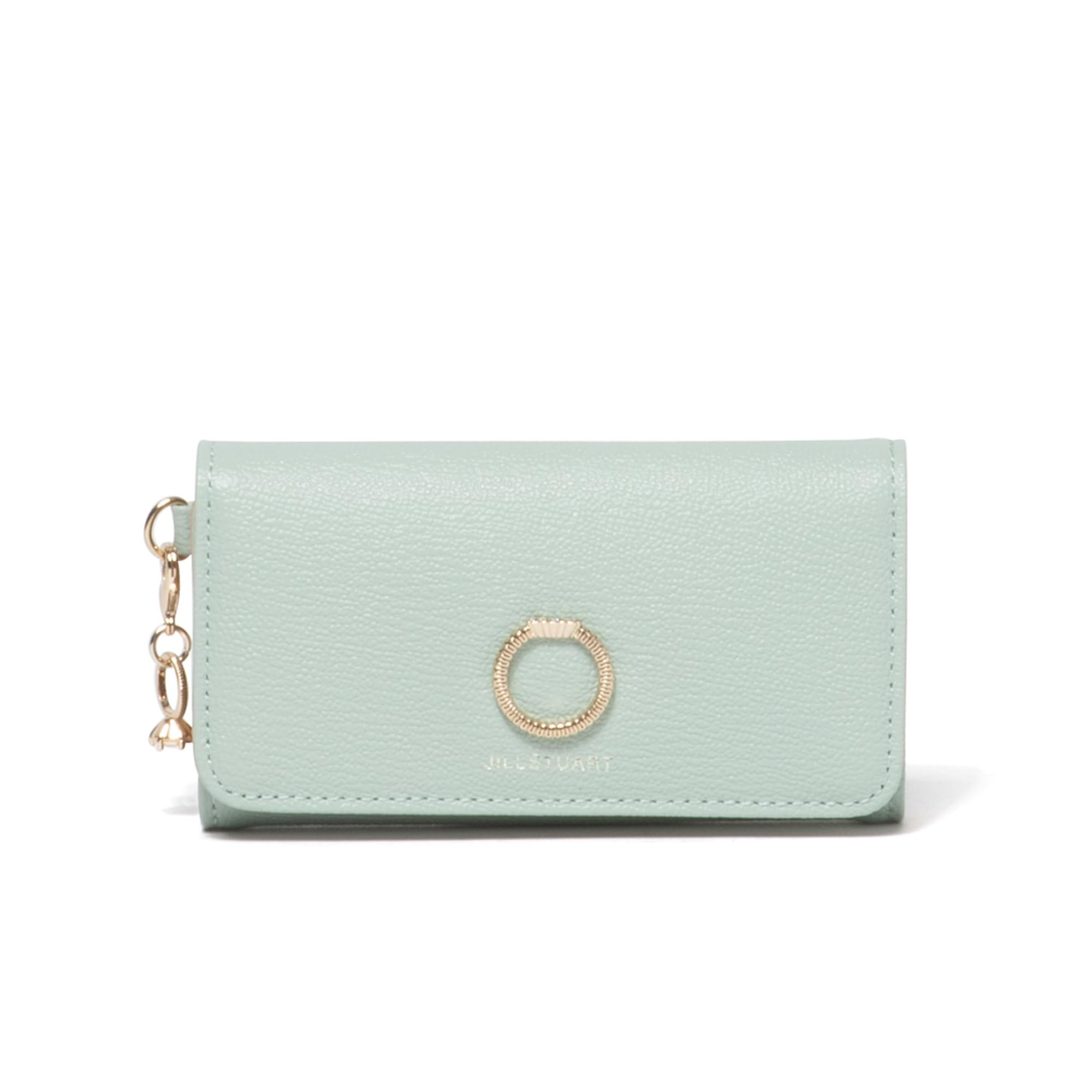 

Key Case Cowhide Embossed Leather 5 Hooks Smart Key Brooch Decoration with Diamond Ring Charm Stylish Adult Cute JSLW0DK1 Olive [Jill Stuart] оливковий