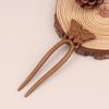 Wooden Hair Stick U-Shaped Hair Fork Cat Butterfly Chinese Style  Hairpin Headwear Girl Hair Accessories