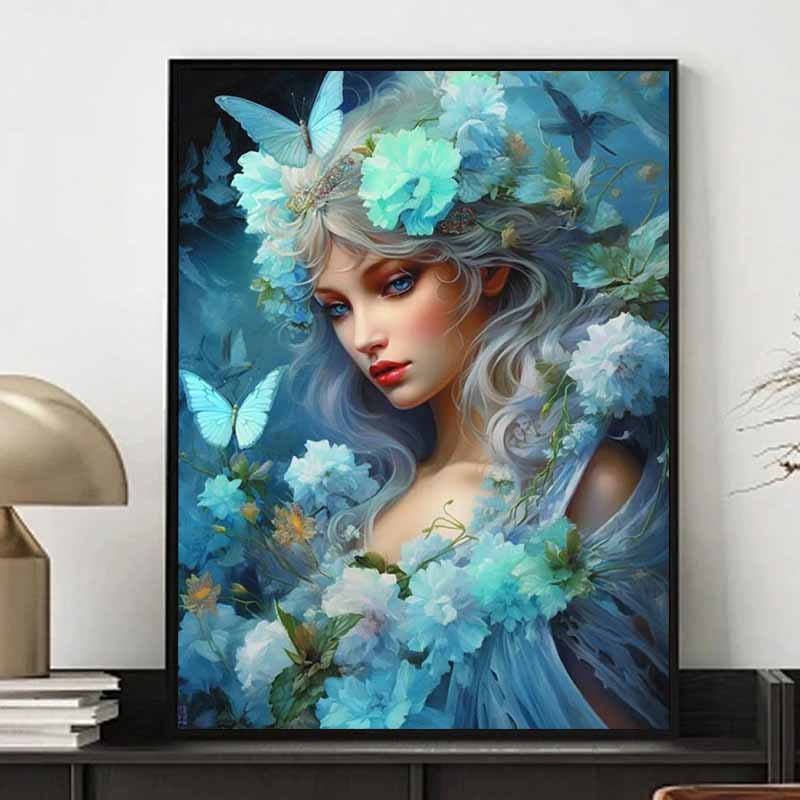 

Новое поступление 5D DIY Полная круглая алмазная живопись Комиксная девушка Вышивка крестом Домашний декор Подарок GI12105