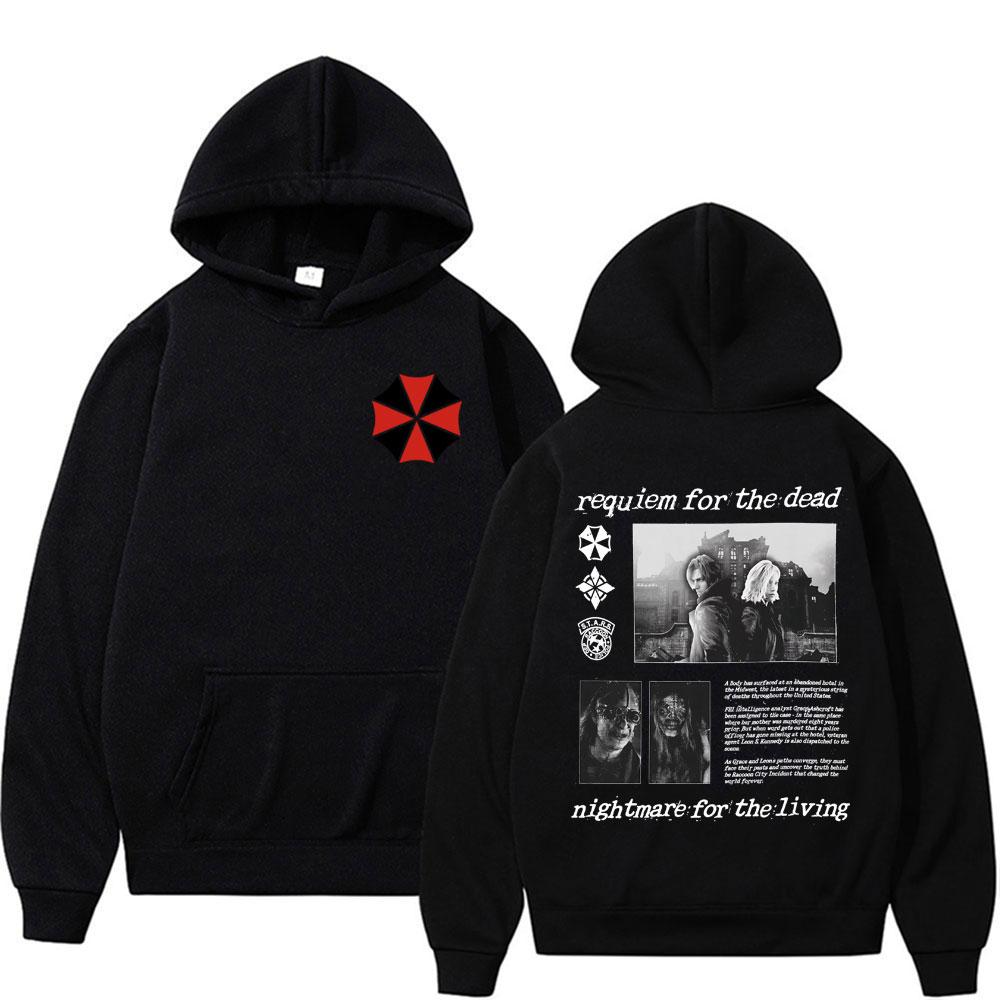 Limited Resident Evil 9 Requiem Violence Aesthetic Sweatshirt Men Women Harajuku Cool Gothic Hooded Oversized Hoodie