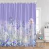 Watercolor Flowers Floral Shower Curtains Butterfly Greenery Plants Nature Home Decor for Bathroom Polyester Fabric Bath Curtain