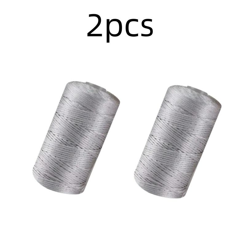 New Summer Crochet Yarn 1.5mm Thin Ice Cotton Thread for Hand Knitting Bag Hat Shoes 100g Hollow Line Colorful Nylon Cord