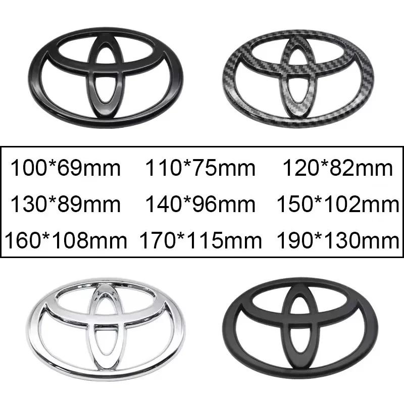3D Car logo series Front Head Grill Hood Bonnet Emblem Rear Tail Bumper Trunk Badge For Toyota Corolla Camry RAV4 Hilux Yaris