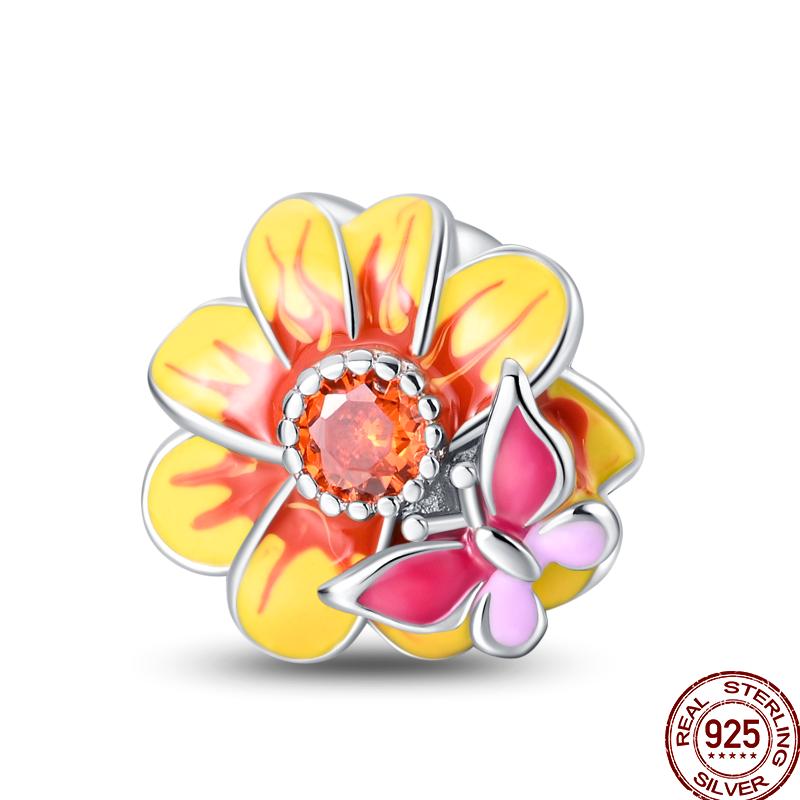 Copper Spring Insect Butterfly Series Gift Beads Suitable For 3Mm Original Bracelet Diy Birthday