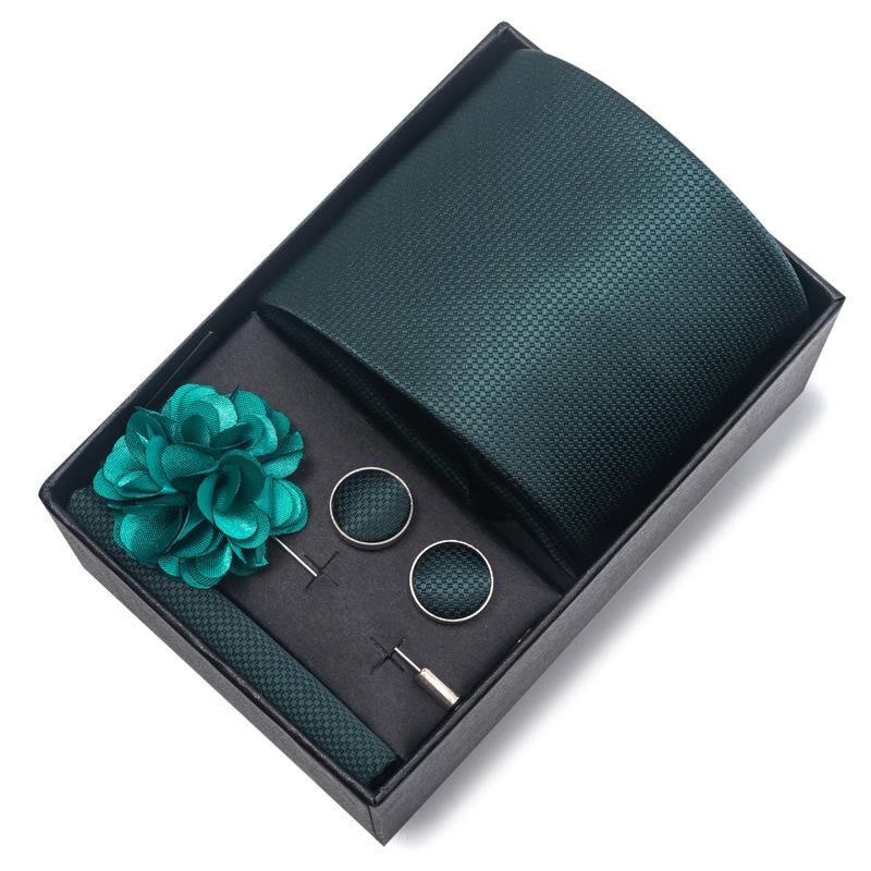 Boda Boda Corbata Novio Festiva Borgoña Corbata Traje de Hombre Gemelos Ramillete Kit de Accesorios