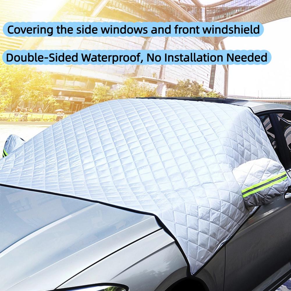 

Russian Winter Car Snow Shield | Magnetic Windshield Cover for Frost, Ice & UV Protection | Universal Fit, Heavy Duty, No Installation Needed 5 Magnetic - S