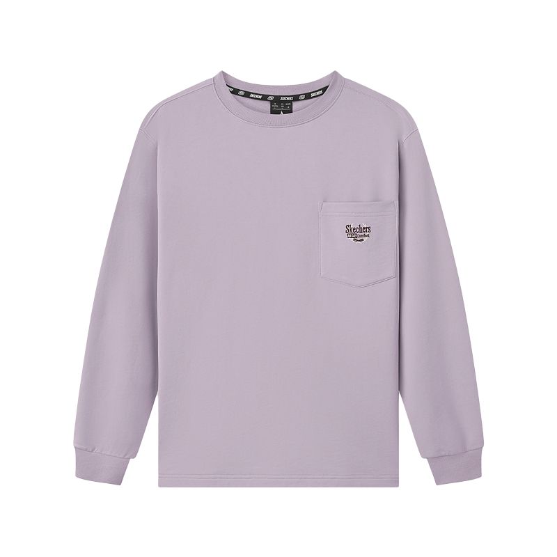 Skechers Pullover Comfortable Sports Leisure Long Sleeve T-Shirt Unisex Tops L325U033-05WA XS
