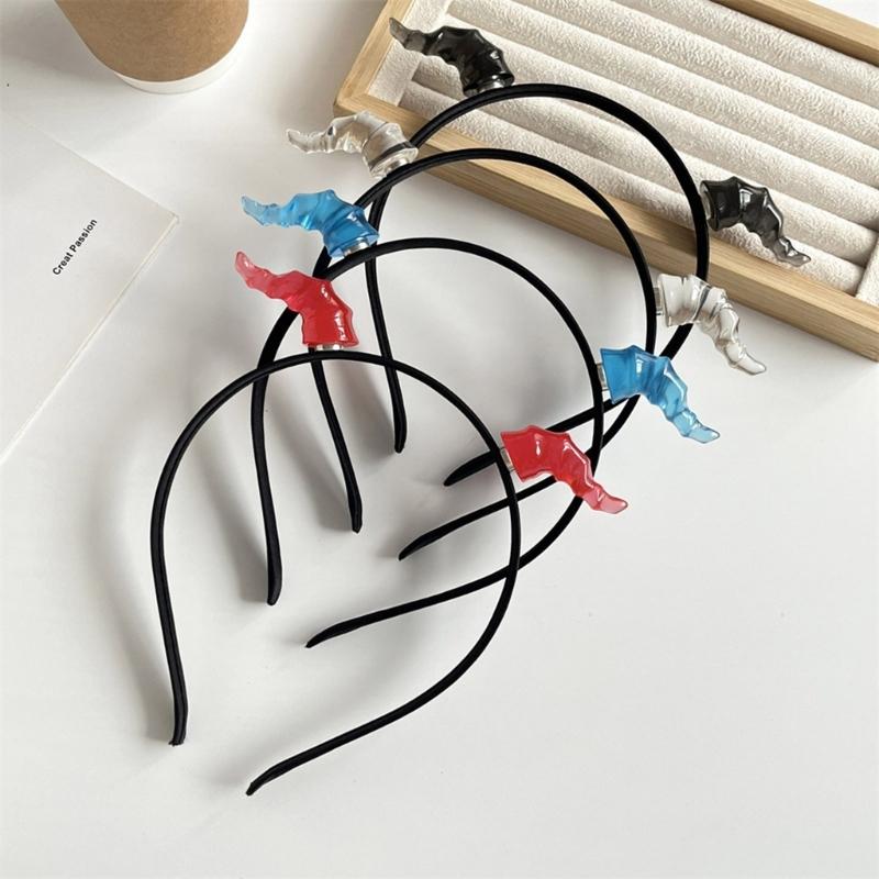 Handmade Devil Horn Hairband Girls Cosplay Accessories Beast Horns Fursuit Masquerades Halloween Cosplay Party