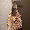 Handmade Crochet Floral Print Shoulder Bag - Summer Gift for Her