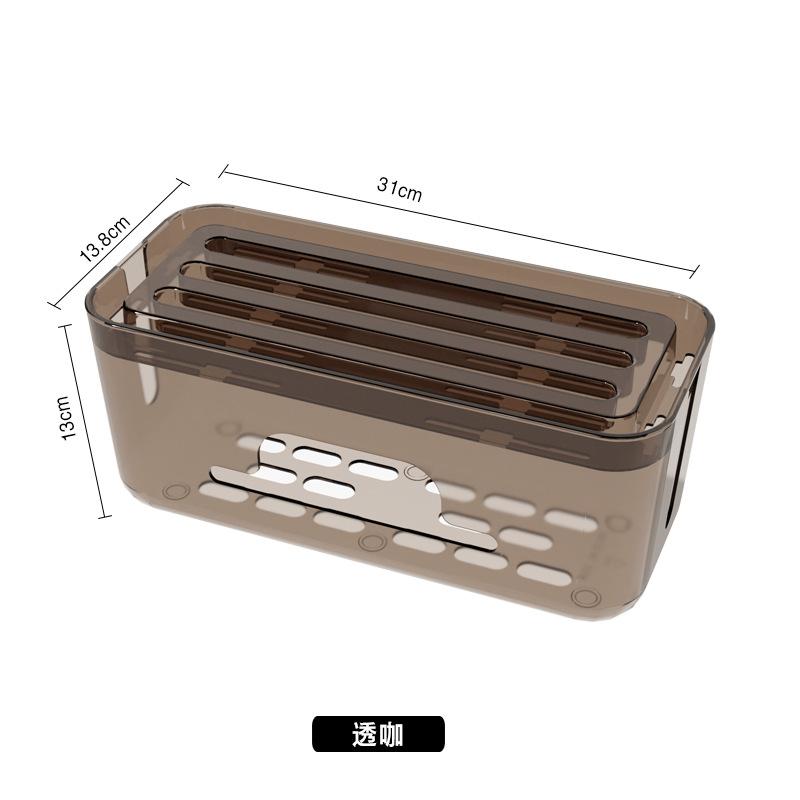 Desktop Data Cable Storage Box Socket Data Cable Storage Rack Wire Sorting Box Household Storage Boxes Bins Organization