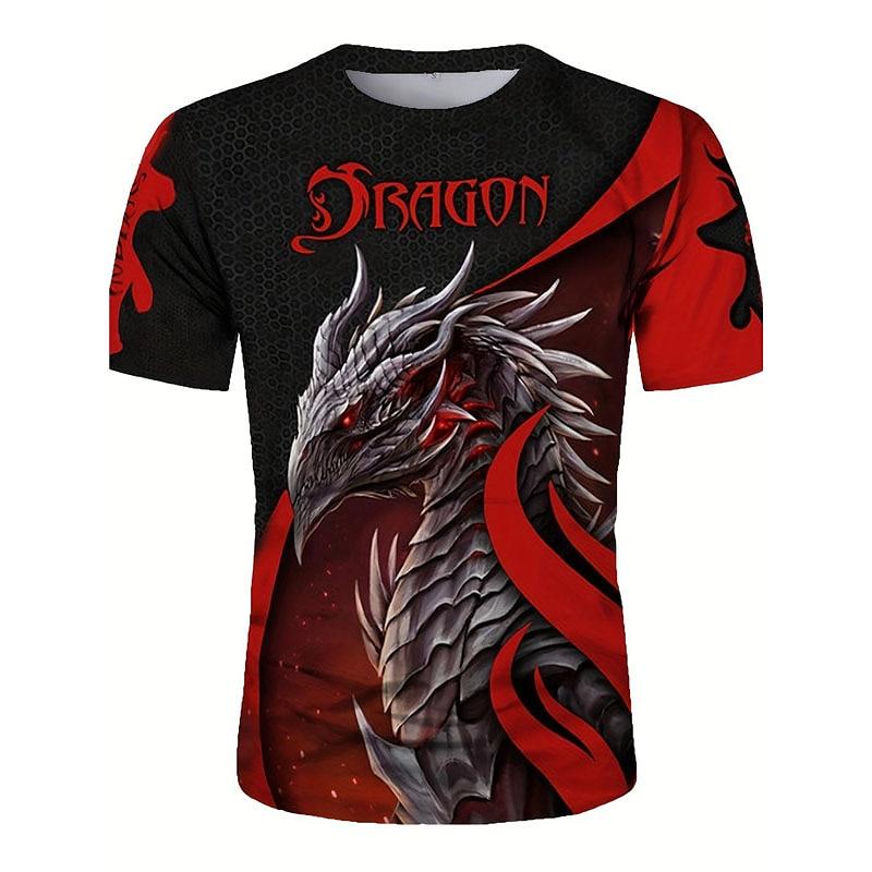 Men's T-Shirts Retro Animal Street 3d Print Short Sleeves Vintage Top T Shirt For Men Clothing Oversized Shirt Tee Summer T-Shirts Men’s