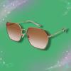 Used [Good condition] Coach ladies sunglasses square rose gold type