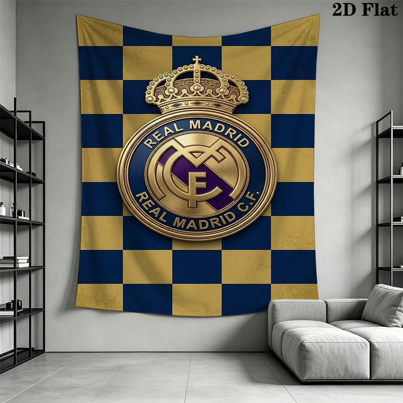 Real Madrid Cf Legacy Gold Blue Bedding 1 Duvet Cover 2 Pillowcase Without Core Soft And Comfortable Bedding Set Duvet Cover And Pillowcase