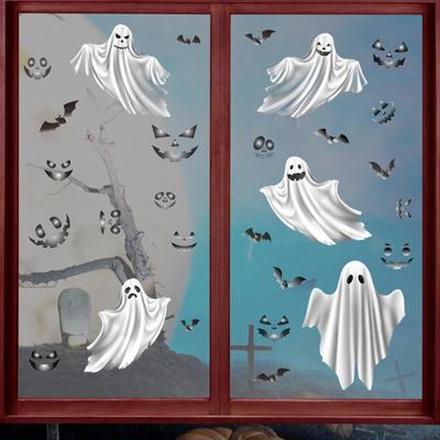3Pcs Luminous Halloween Adesivos Glow Adesivo Decoração de Parede Decalque de Janela para Berçário