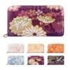 Akira Coin Case with Round Perfect for Elegant and Case with Tatewakuji Chrysanthemum Design [leo&aoi] Nishijin-ori Zipper, Kimono, High-Quality