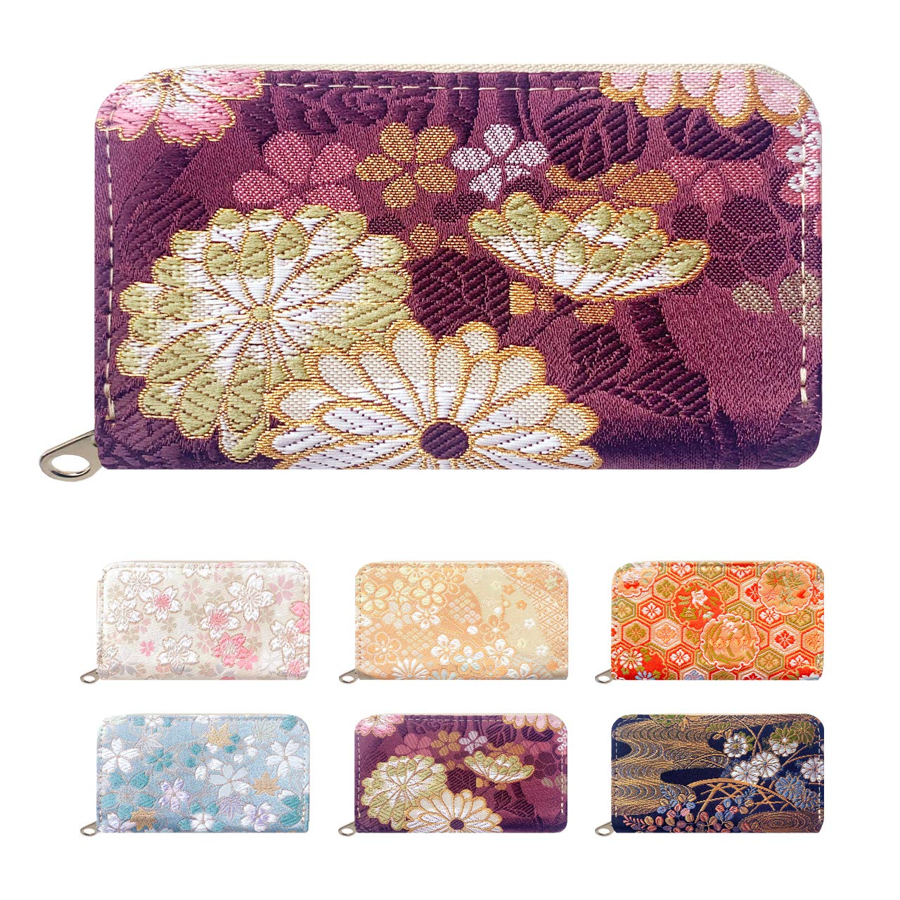 

Футляр для монет Akira Круглий Ідеальний для Елегантний і Футляр з Дизайном Хризантеми Татевакуджі [leo&aoi] Нісідзін-орі Блискавка, Кімоно, Висока Якість