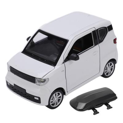 MINI EV Car Model 1 24 Alloy Die Cast Miniature Pull Back Car Toy with Roof Suitcase Model for Kids Over 3 Years Old