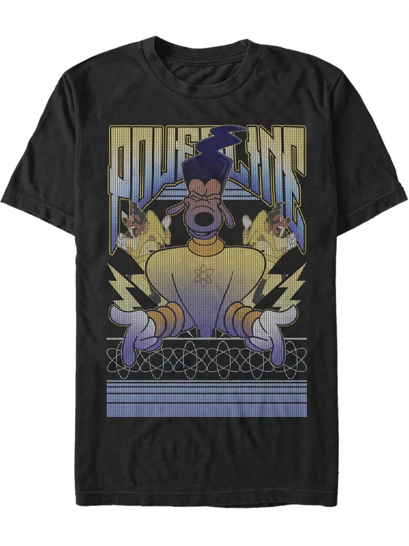Men s Powerline Retro 90s T-Shirt - 100% Cotton Vintage Cartoon Graphic Tee - Men s Summer Cotton Graphic Tee S разноцветный