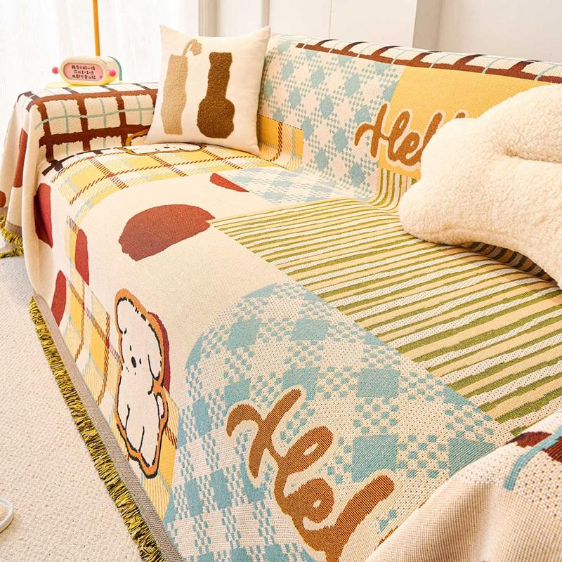 Chenille Sofa Throw Blanket High Quality Anti-cat Scratches Sofa Towel Slipcover Dustproof Couch Protector Camping Picnic