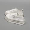 Casual Shoes Women's Imitation Leather 2025 Summer New Mesh Breathable Soft Sole Light White Shoes Small Height