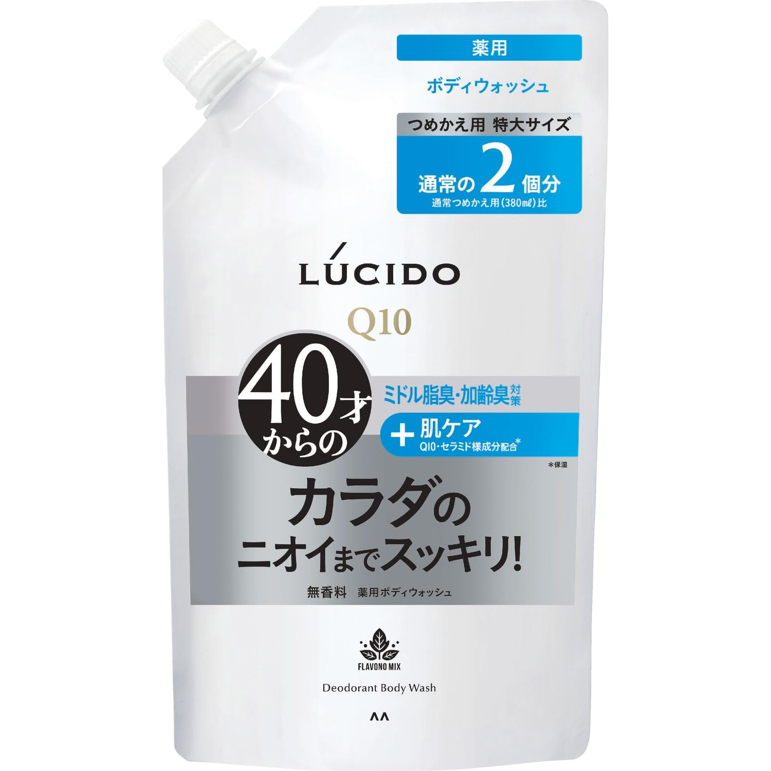 [Large Capacity] WEB Exclusive LUCIDO Medicated Deodorant Body Wash Refill 760ml - For Men - Body Soap for Age-Related Odor Control