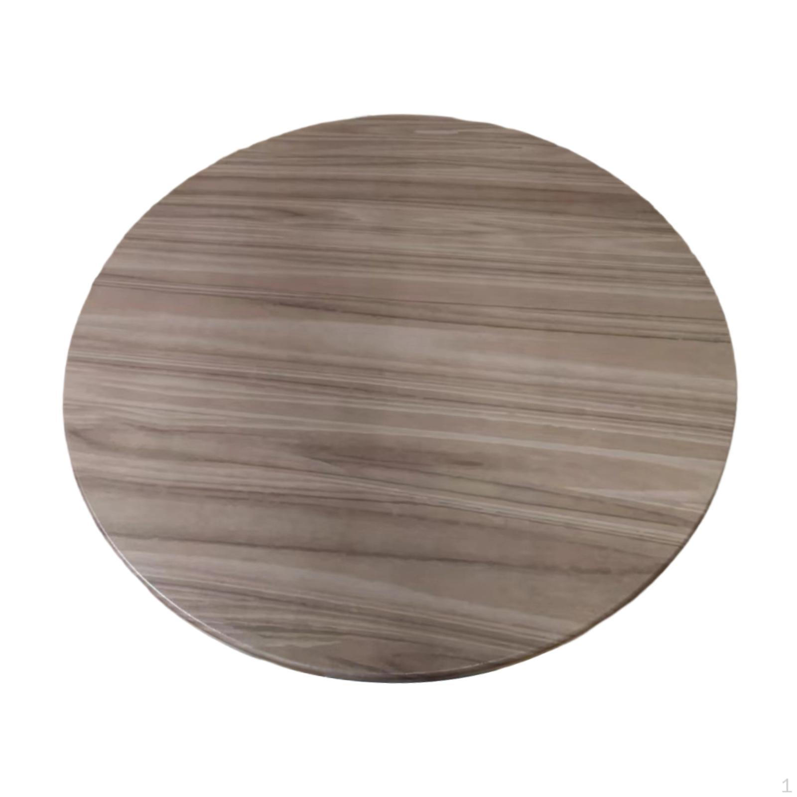 Round Tablecloth Coffee Table Cover Wipe Clean Oilproof Decorative Protector with Elastic Band 120cm