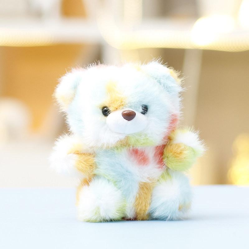 Plush Bear Keychain Toy With Colorful Design For Girls Gift Accessory