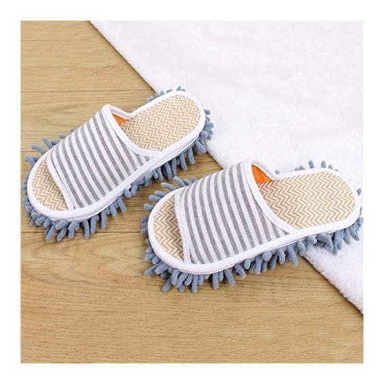 Cleaning Slippers, Mop Slippers, Wearable Mop, Room Shoes, Washable, Just Wear Them and Walk Around, Ultra-fine Fibers, Microfiber, Cleaning