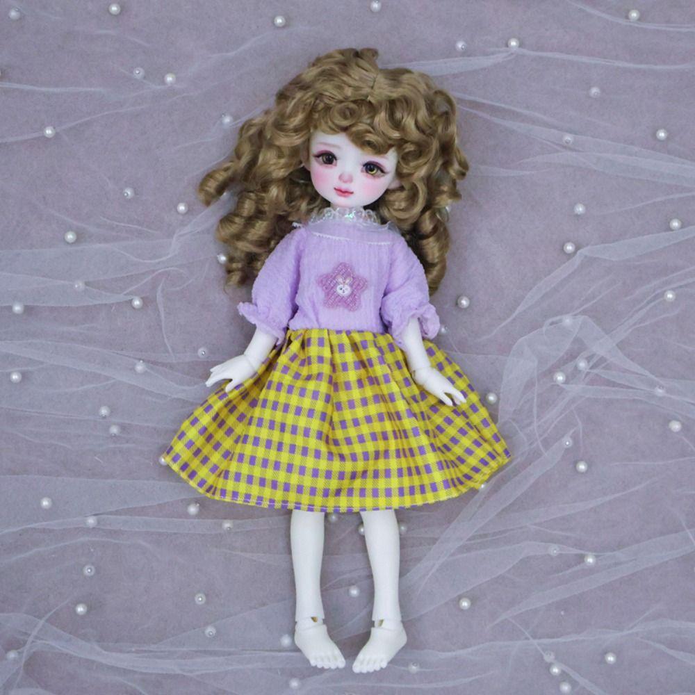 Retro 30cm Doll Clothes Cute Dress Pajamas Trendy Girl Toy Gift (Only Sell clothes)