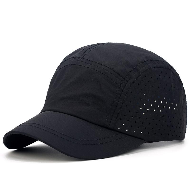 Solid Color Quick-Dry Retro Short Brim Baseball Cap Mesh Breathable Lightweight Summer Outdoor Sports Sunshade Running Cap